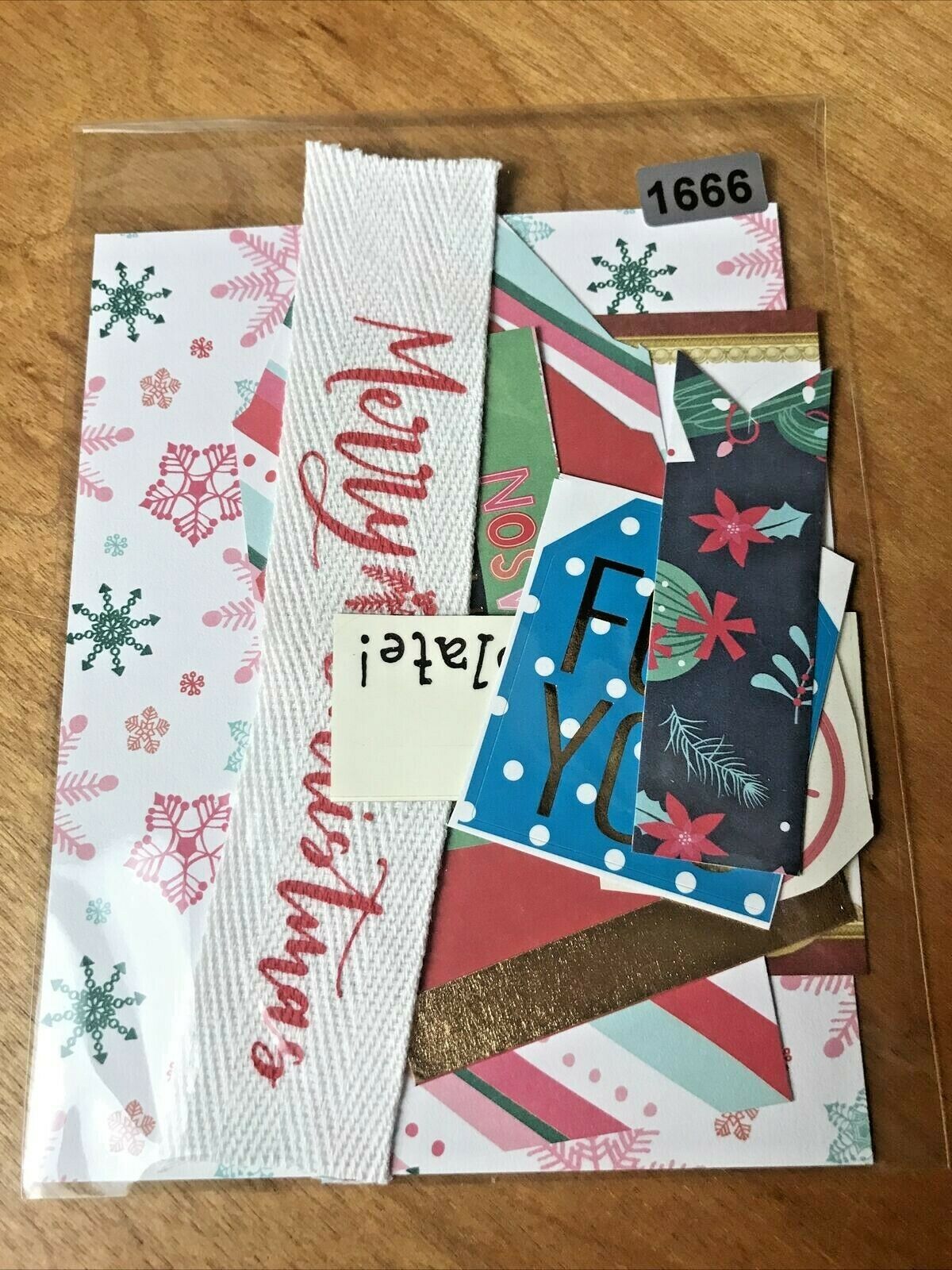 Ephemera Lot 10 Christmas Elements Junk Journal Card Making Scrapbook Pack 1666
