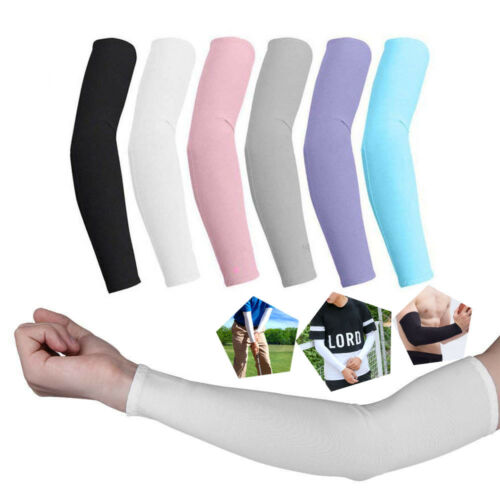 5 Pairs Cooling Arm Sleeves Sun Uv Protection Cover Sport Golf Basketball