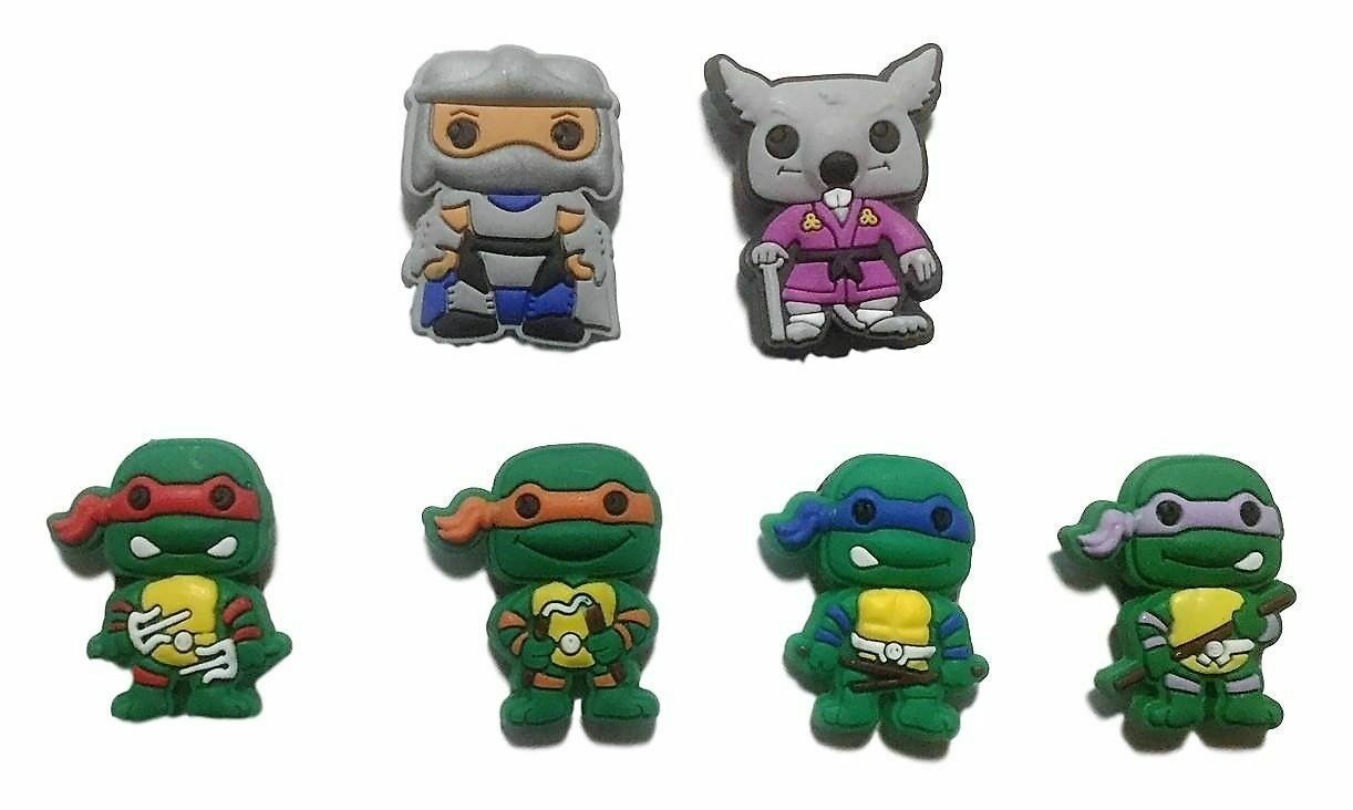 Teenage Mutant Ninja Turtles Characters Themed Set Of 6 Mini Size Fridge Magnets