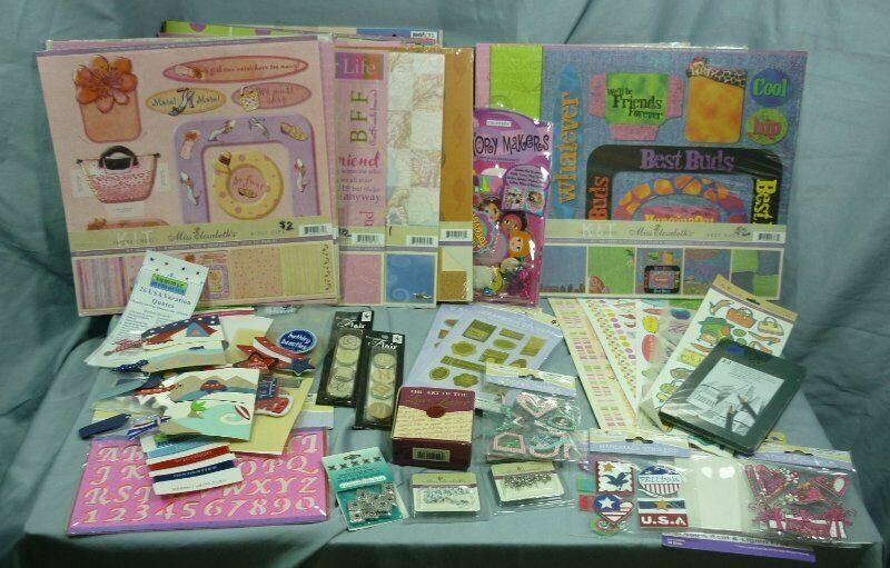 Lot Scrapbook Supplies Stickers Papers And More 60+ Packs/pieces 19i033