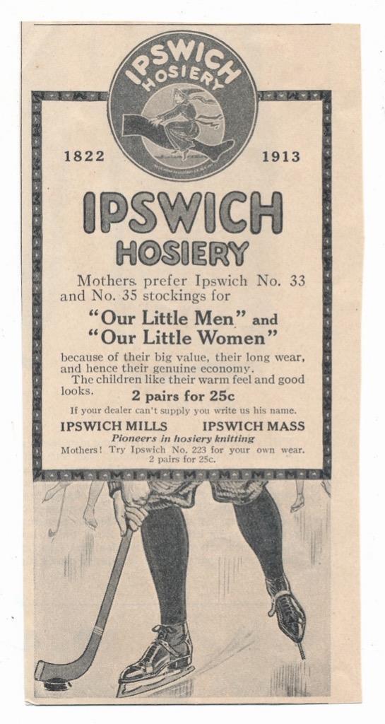 Magazine Ad - 1913 - Ipswich Hosiery - Ipswich Mills, Ipswich, Ma