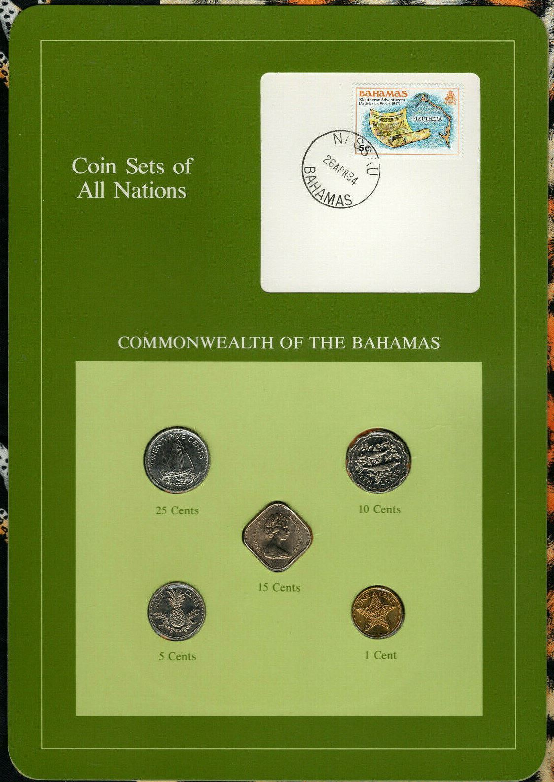 1968 1981 1982 1984 Bahamas - Bu Set (5) - Coin Sets All Nations
