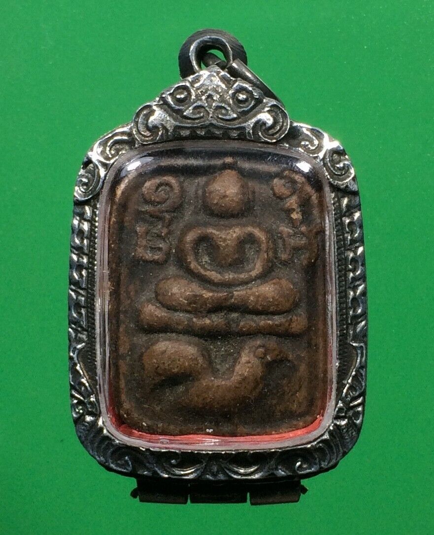 Perfect! Old Phra Lp Parn Thai Buddha Amulet Siam Pendant Very Rare