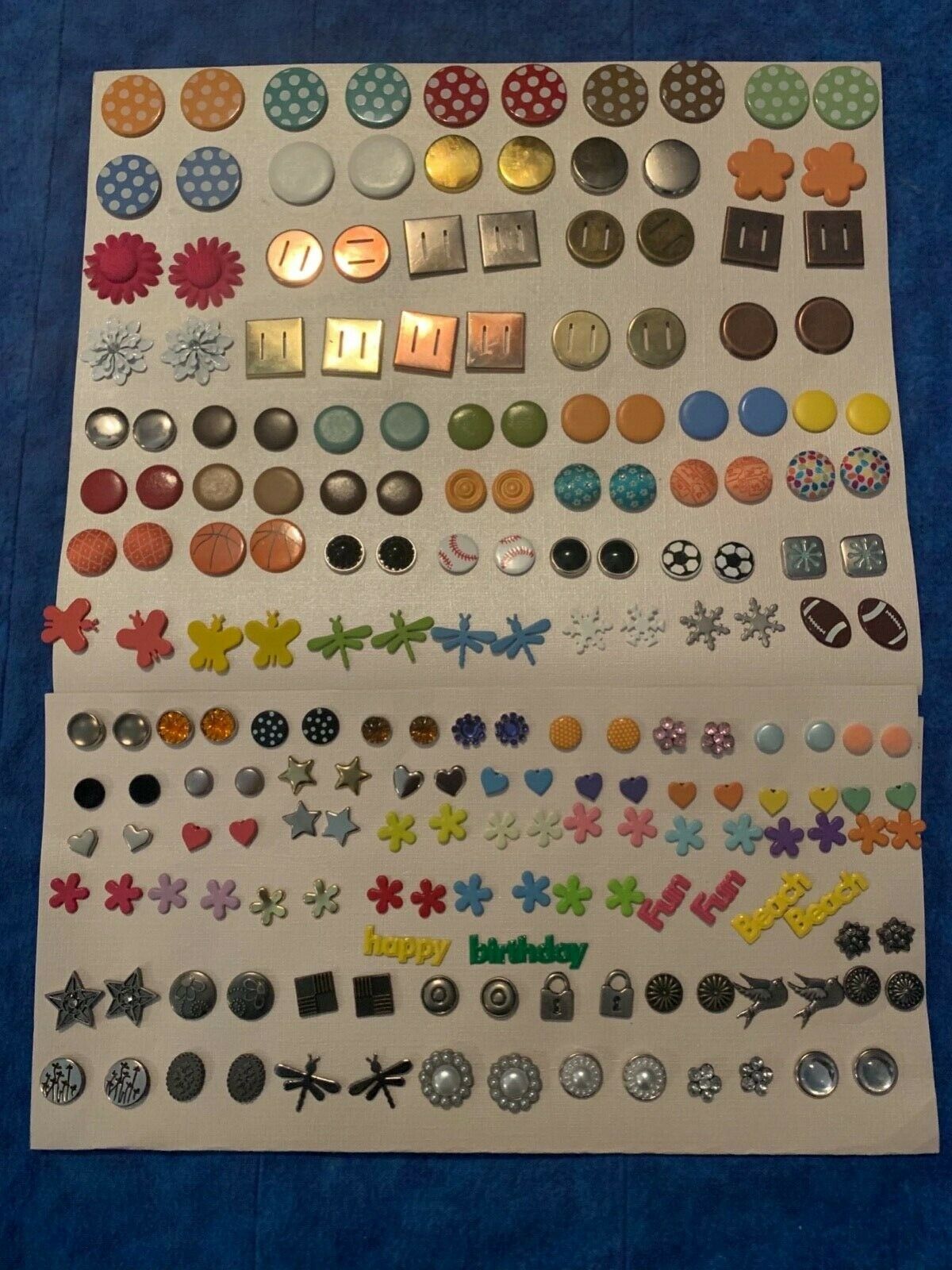 Brads Lot 200 Pieces / 100 Different Styles