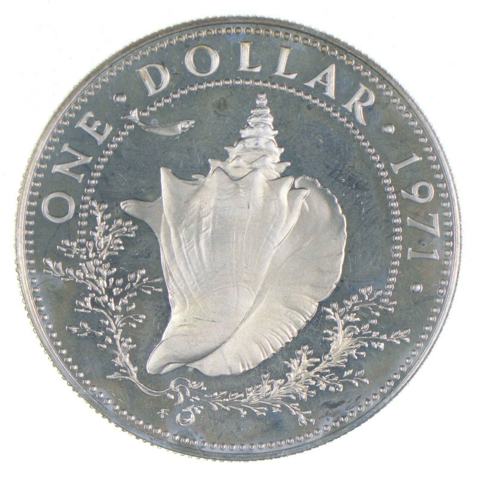 Silver - World Coin - 1971 Bahama Islands 1 Dollar - World Silver Coin *783