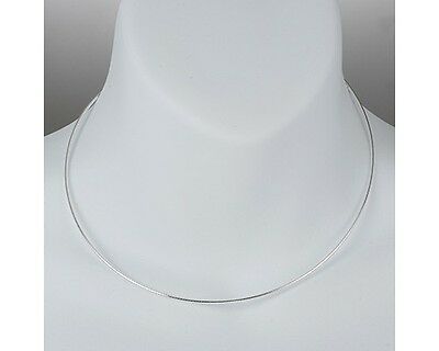 Sterling Silver Omega Necklace Round Chain 925 Italy