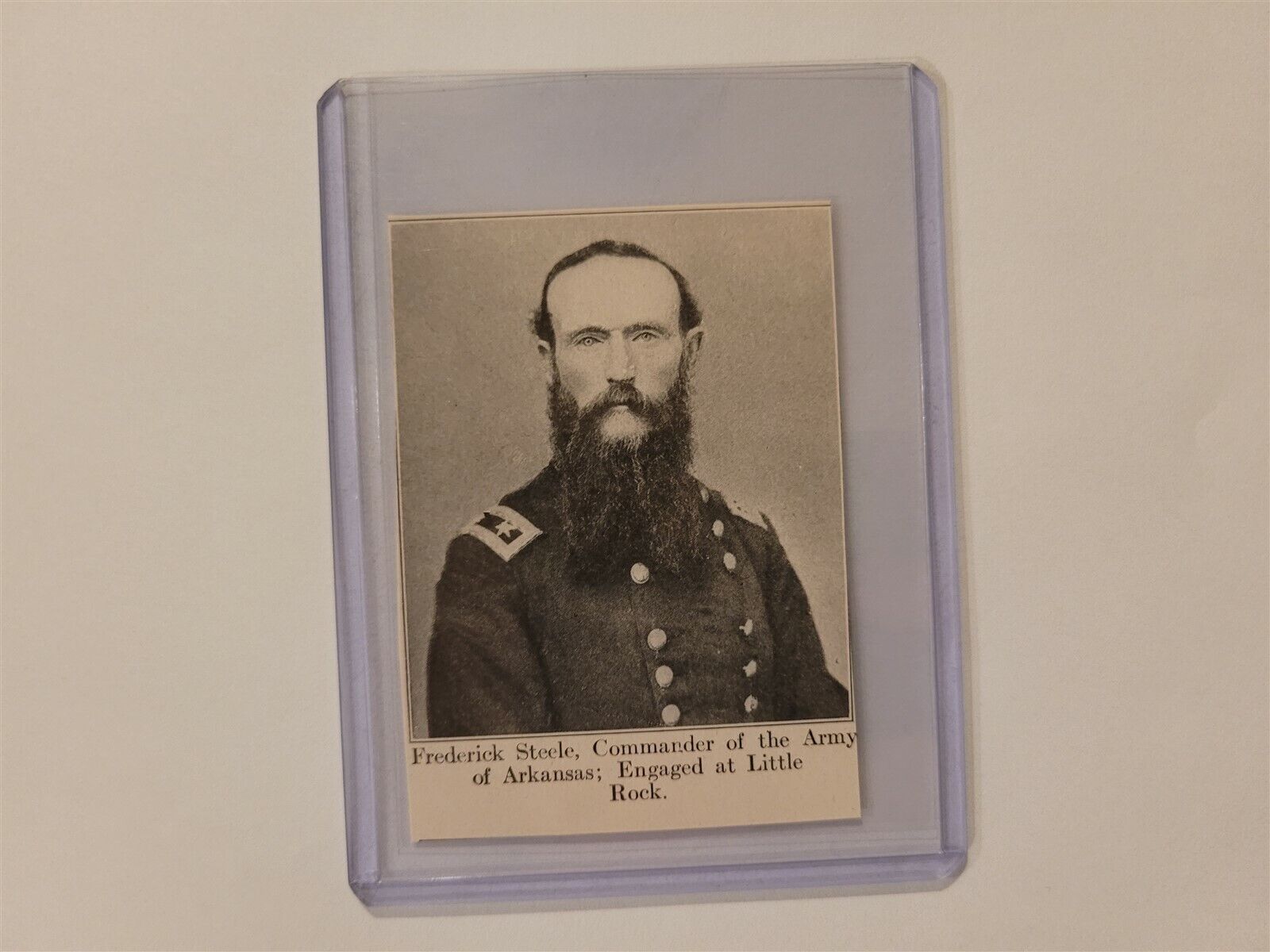 Frederick Steele Army Of Arkansas 1911 Civil War Portrait Rrc Panel Rare!