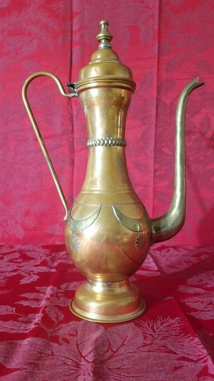 Vintage Moroccan Hand Hammered Copper/brass ~teapot (ibrik) ~15.5'' Tall~