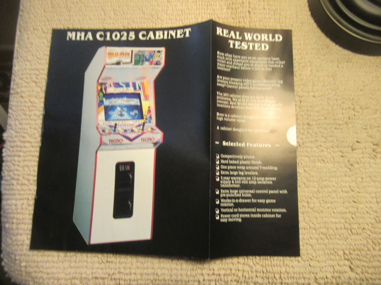Odd Size 11- 8 1/4''  Mha C1025 Cabinet Ninja Gaiden Arcade Video Game Flyer