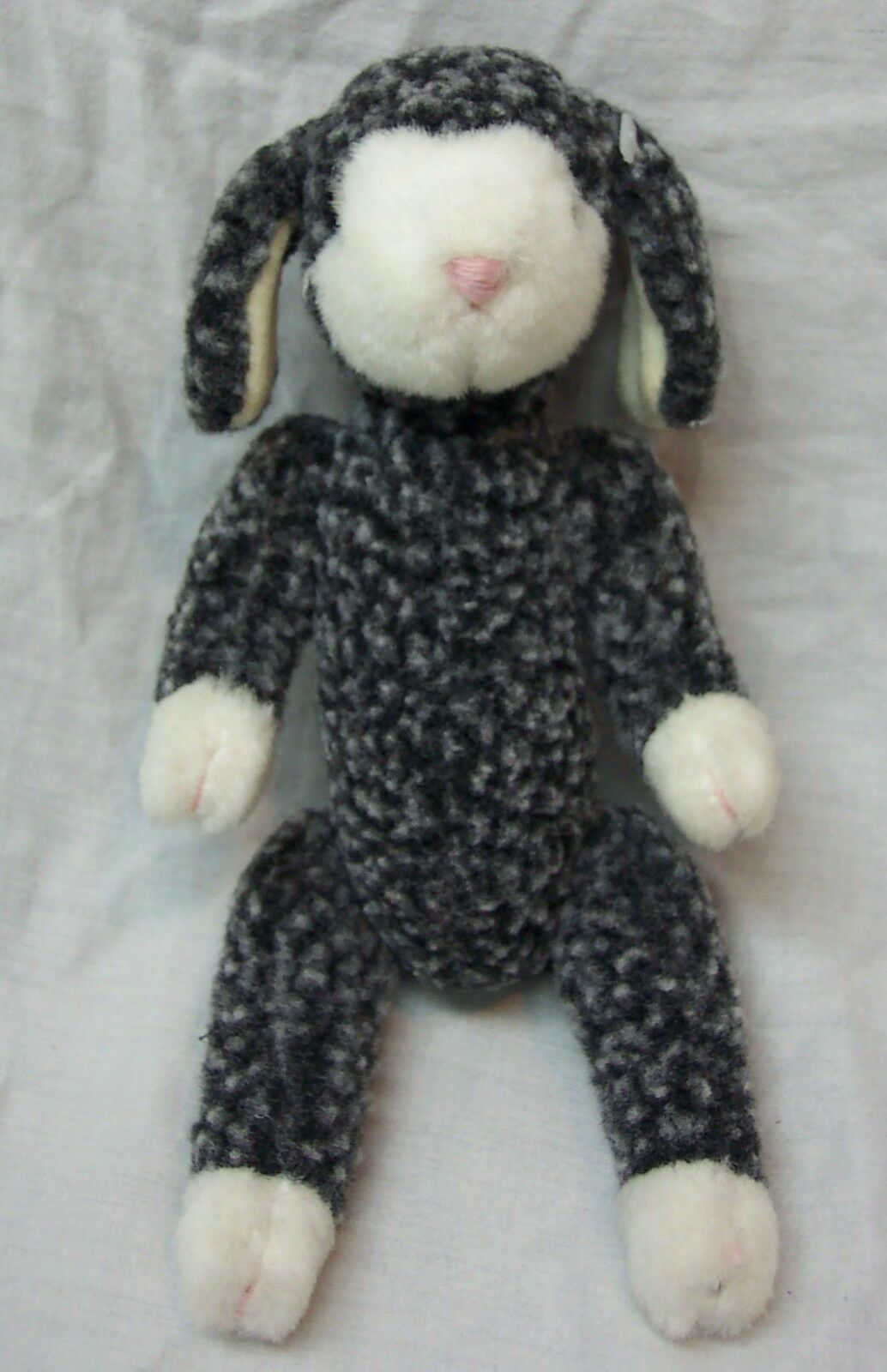 Ty Attic Treasures Lilly The Black & White Lamb 9" Plush Stuffed Animal Toy
