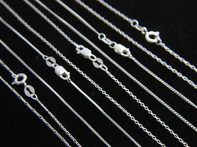 18" Lot Of 5 Chains Wholesale Sterling Silver Chain Necklace 925 Box,rope,figaro