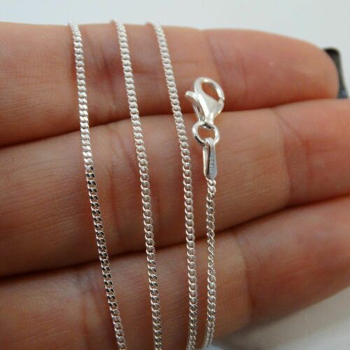 Sterling Silver 1.2mm Curb Chain Necklace 925 Italy 16", 18", 20" Italian New