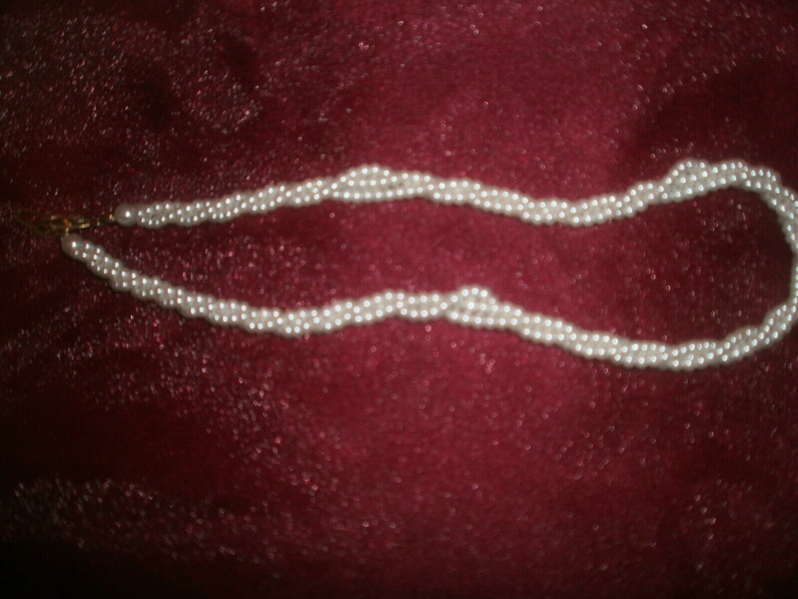 3 Strand Twisted Imitation Pearl Necklace