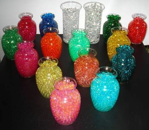 Wedding Vase Filler -  Water Deco Beads - Flowers--each Pkg. Makes 1 1/2 Quarts