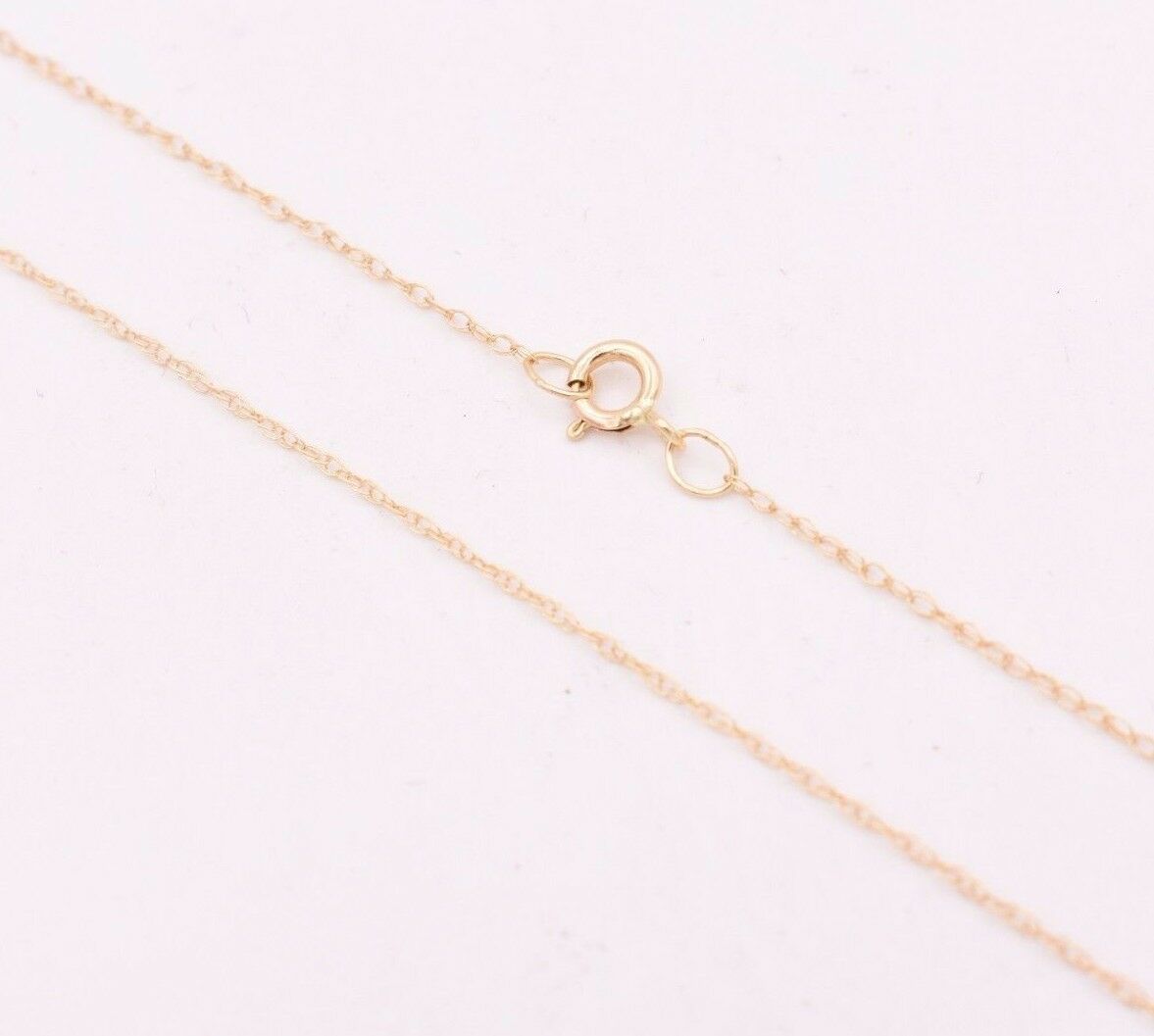 0.6mm Open Dainty Twisted Rope Chain Necklace Real Solid 10k Yellow Gold 16" 18"