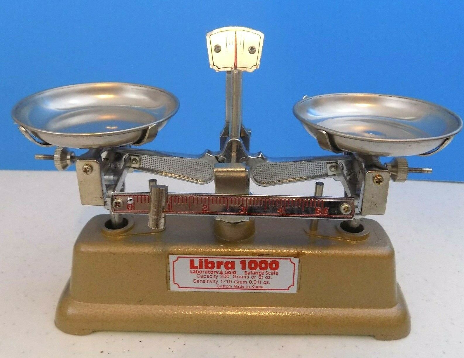 Vintage ~ Libra 1000 Laboratory & Gold Balance Scale ~ Jeweler~200 Gram Capacity