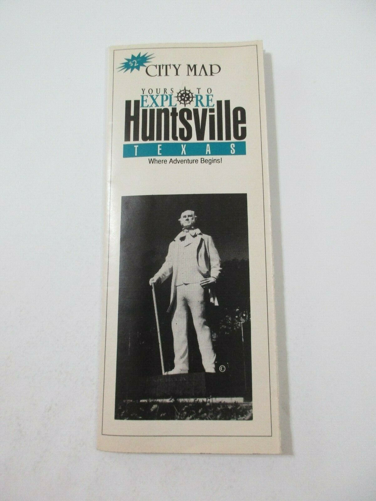 1995 Huntsville Texas City Street Travel Road Map Guide Brochure~br4
