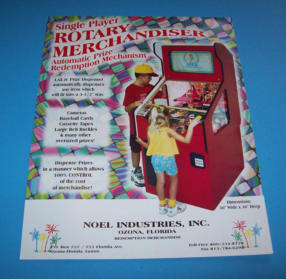 Lax Jr. By Noel Industries Nos Redemption Arcade Game Machine Sales Flyer