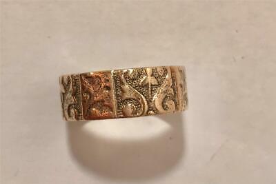 Antique Gold Filled Cigar Band Ring 1890s Size 6