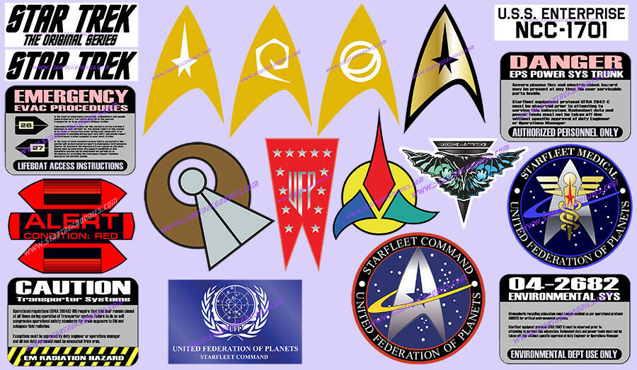 Your Choice - Nineteen Star Trek: Original Series Vinyl Decals / Stickers Sib!