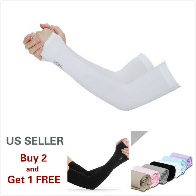 1 Pair Hand Cover Cooling Arm Sleeves Cover Uv Sun Protection Outdoor Sport