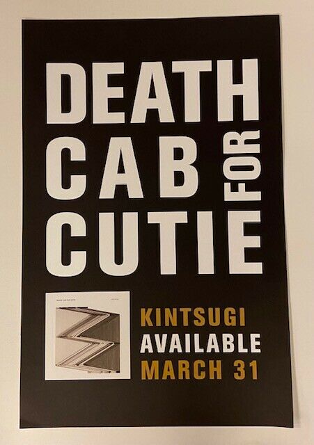 Death Cab For Cutie - " Kintsugi "  Rare Record Store Promo Poster
