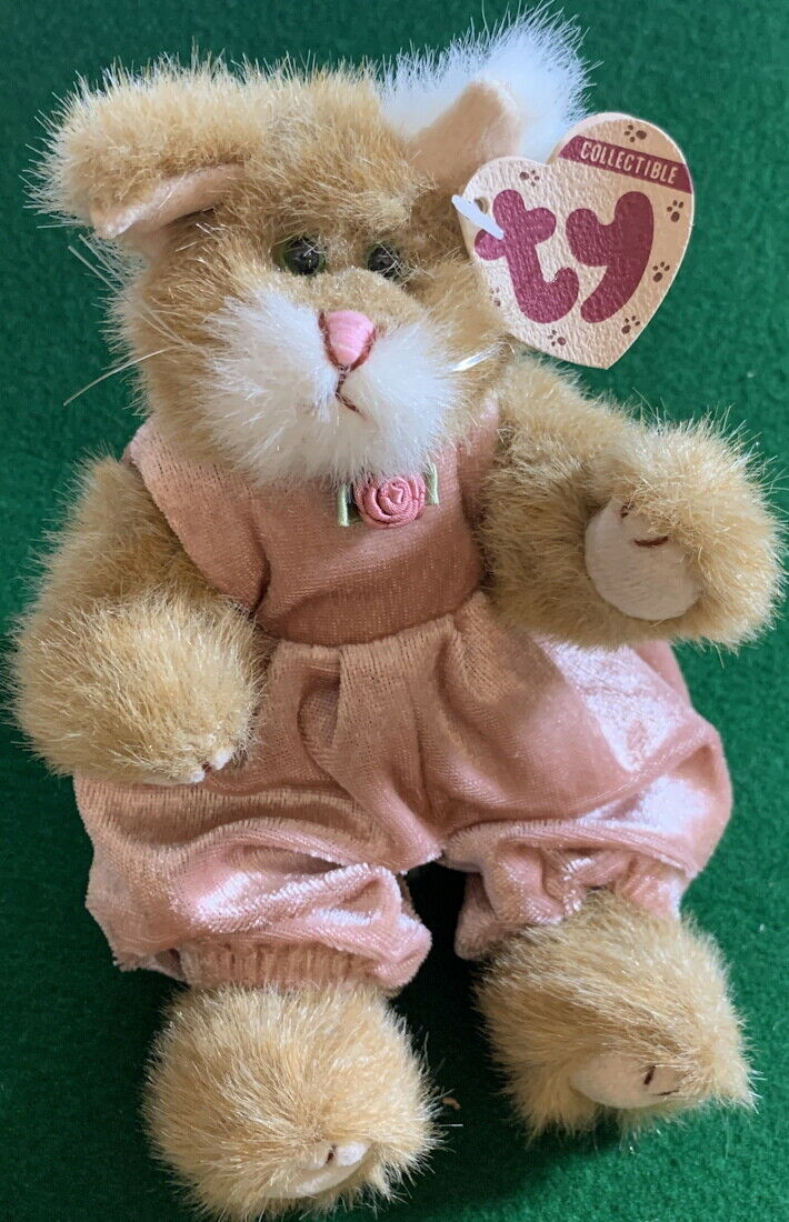 Ty Attic Treasure "pouncer" The Cat #6011 Tan Tag 8" Mwmt Plush Pink Overall 5th