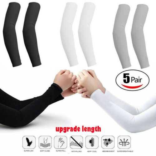 5 Pairs Cooling Arm Sleeves Cover Uv Sun Protection Basketball Sport 10pcs 20‘’