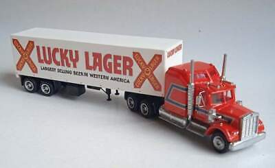 Tt Scale (1:120) Model Of The American Truck Kenworth W-900l, With Trailer