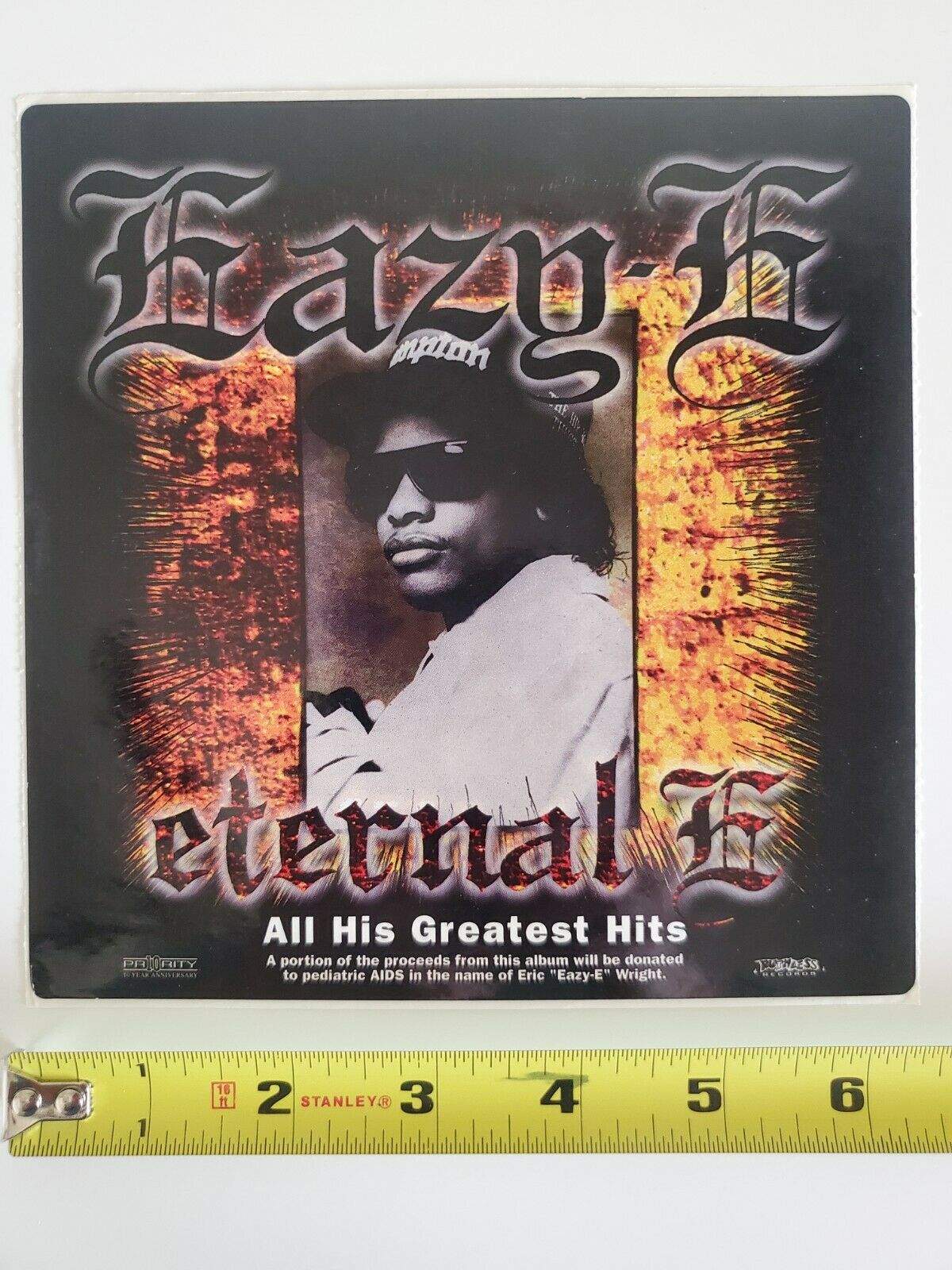Rare 1995 Eazy E Nwa Promo Sticker Eternal E Original Hip Hop Rap Album Decal