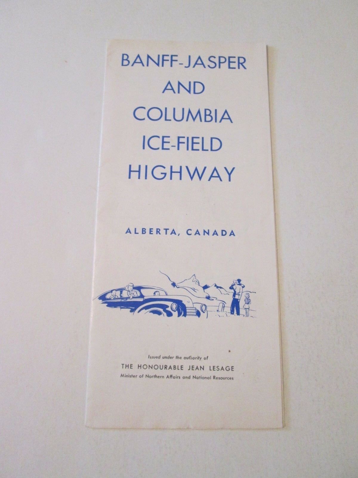 Vintage Banff-jasper And Columbia Ice-field Highway Road Map