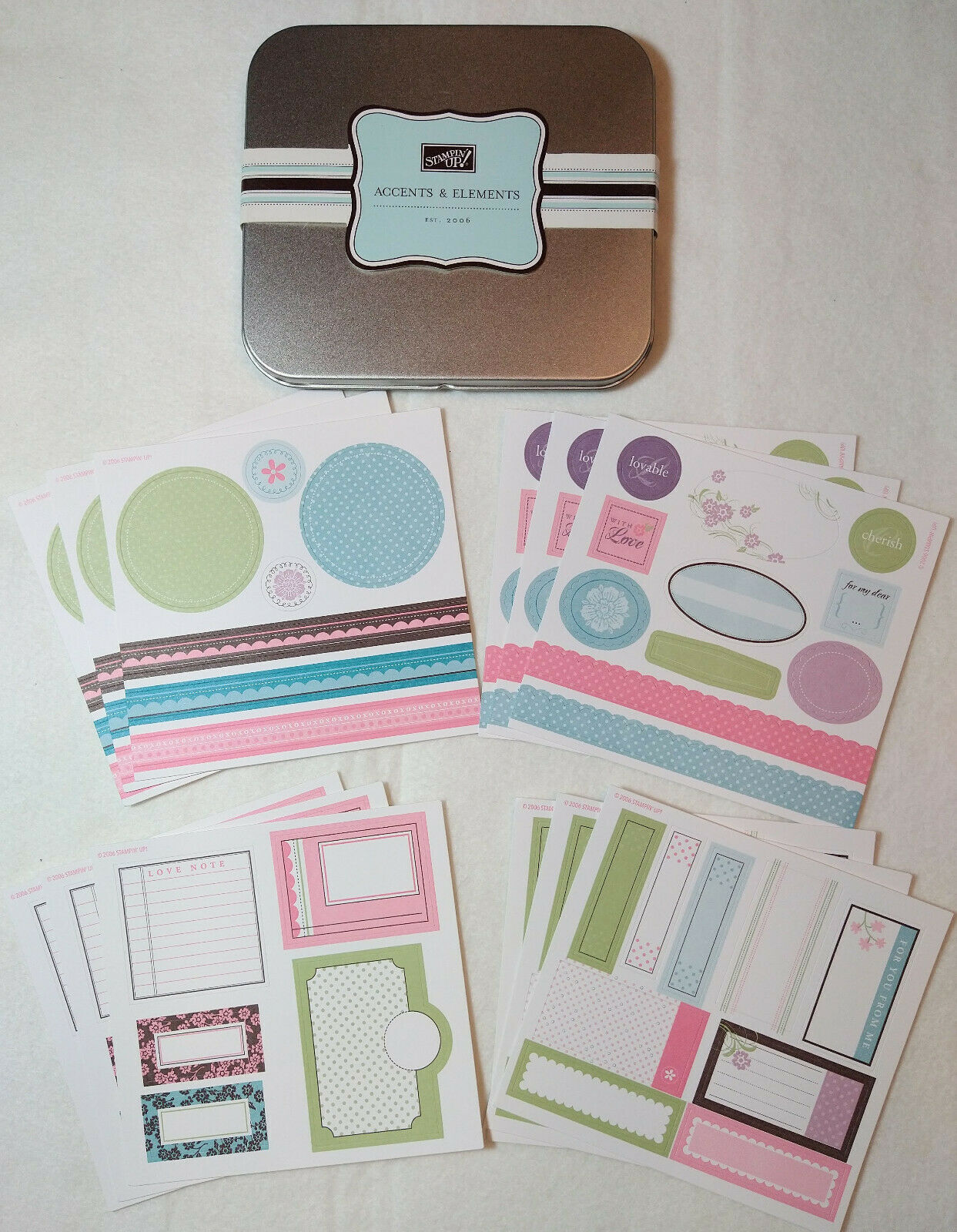 Stampin' Up! Accents & Elements - Sweet Nothings - New In Package- 108334