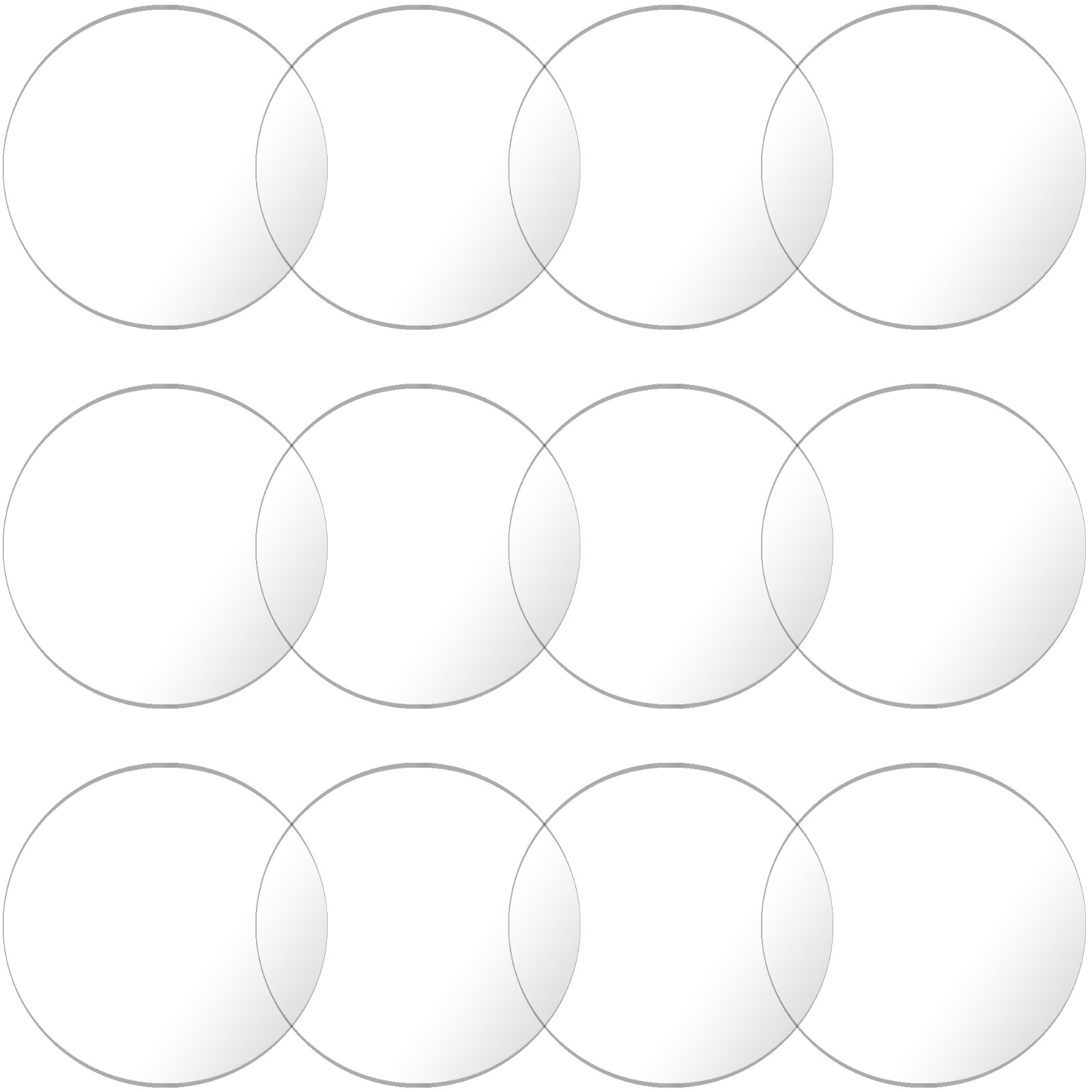 Round Clear Acrylic Sheet Set Of 12 Transparent Plastic Blank Disc Circle Sign