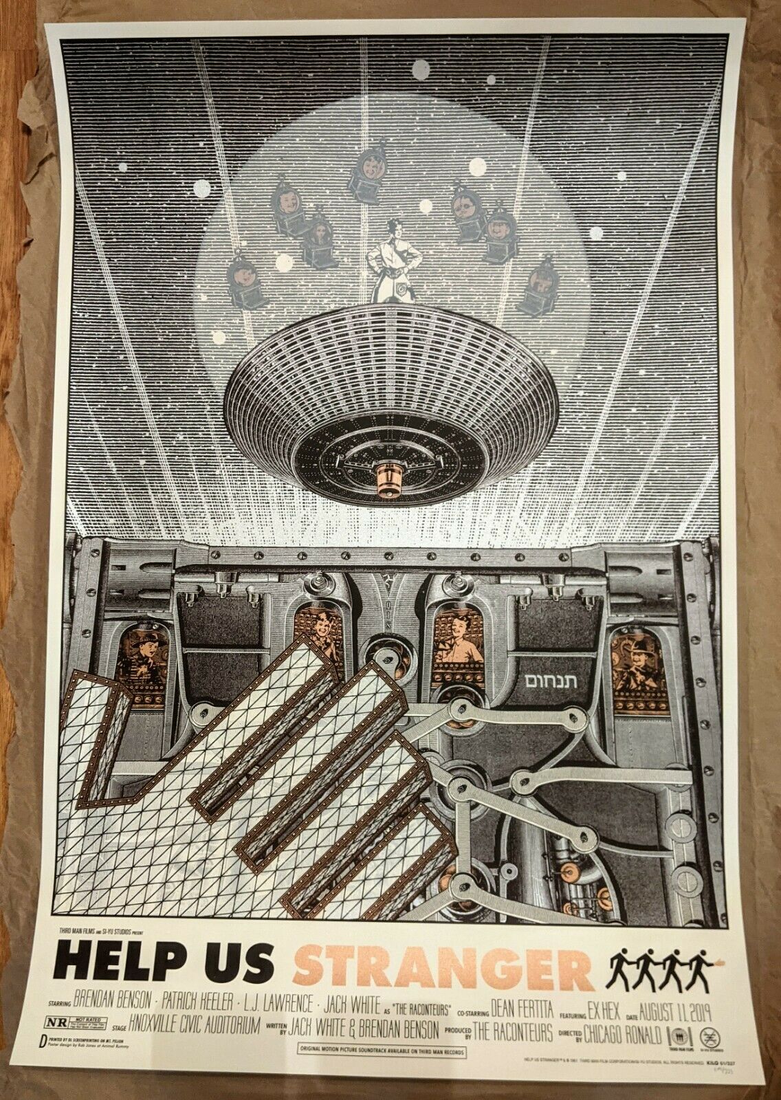 The Raconteurs Knoxville 2019 Concert Poster Jack White Rob Jones Print