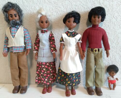 Lot Sunshine Family Happy Family 5 Dolls African American Plus Clothes & Shoes