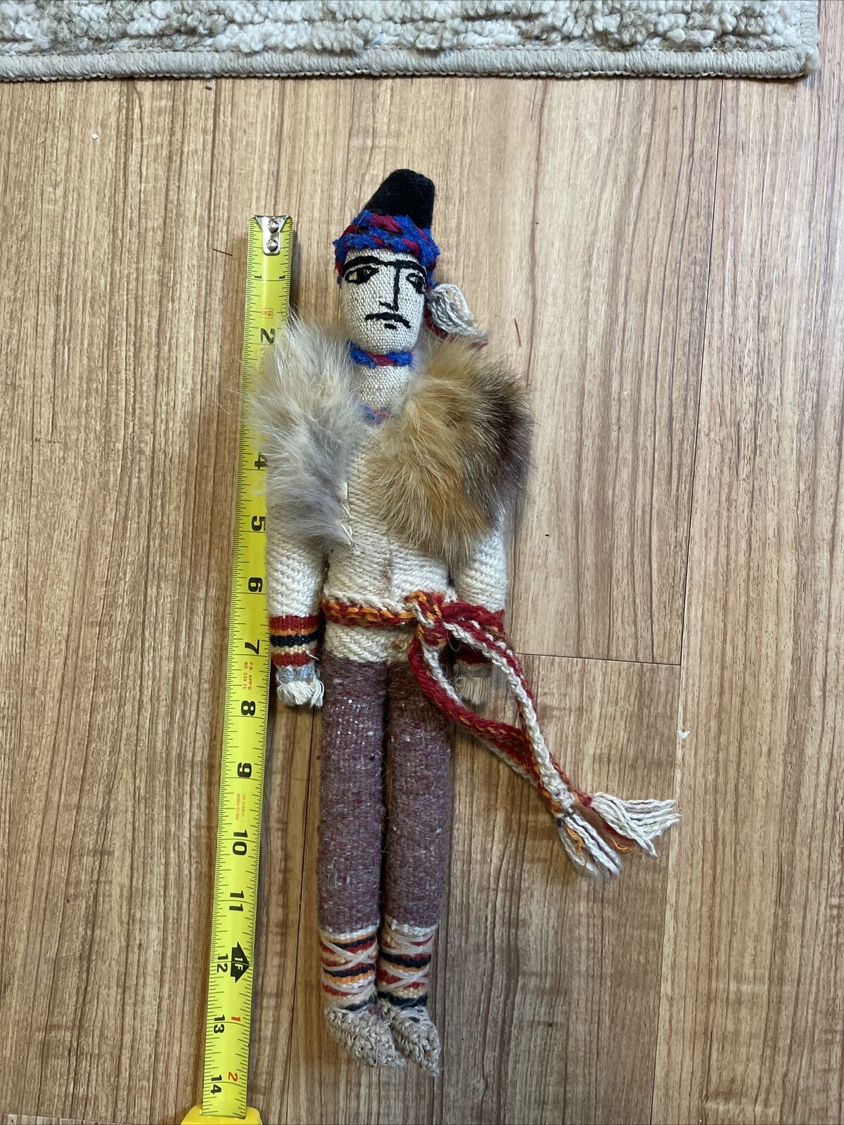 Hand Made Crocheted Arabic Armenian Middle Eastern Turkish Warrior Man Doll 14"