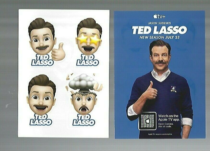Apple Tv Jason Sudekis Ted Lasso Memoji Stickers Decals (2 Sets Of 4) Brand New