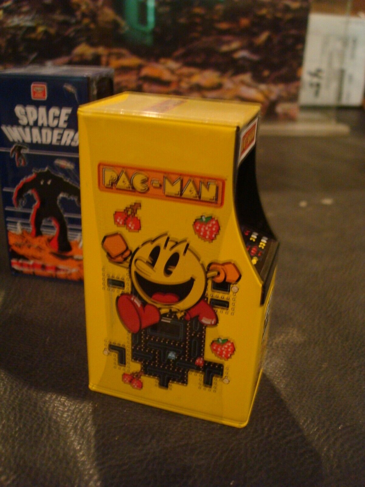 Pac-man Arcade Machine Candy Tin Case New Sealed 3.5 Inches