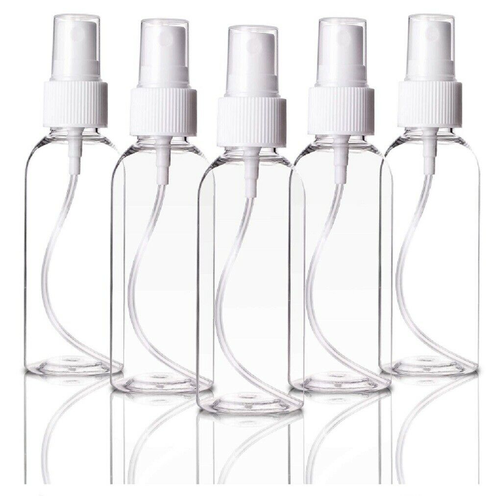 5ps 30/60ml Travel Transparent Plastic Perfume Atomizer Empty Misty Spray Bottle