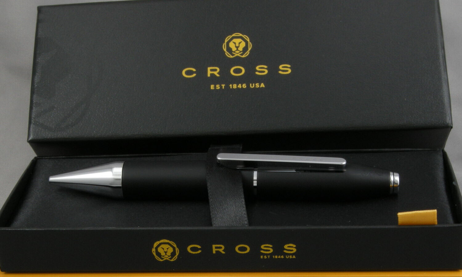 Cross X-series Charcoal Black & Chrome Rollerball Pen - New In Box - At0725-1