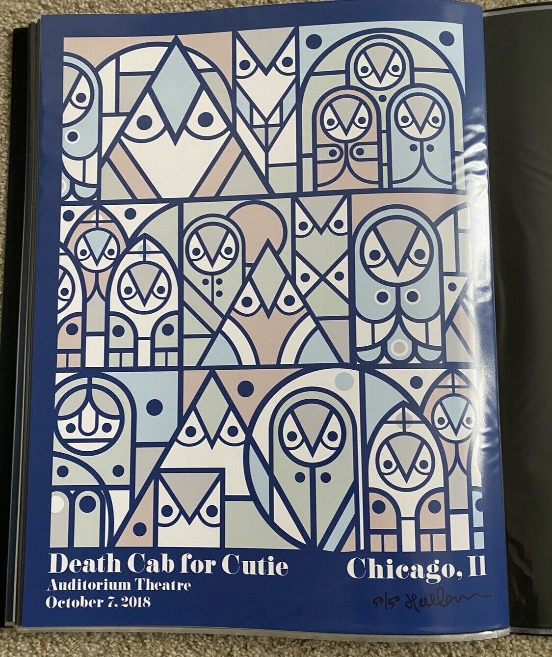 Death Cab For Cutie Chicago Poster 2018 Auditorium By Don Pendleton S/n 50/50