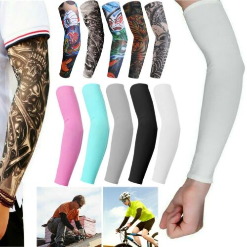 10pcs Cooling / Tattoos Arm Sleeves Sun Uv Protection Cover Sport Basketball