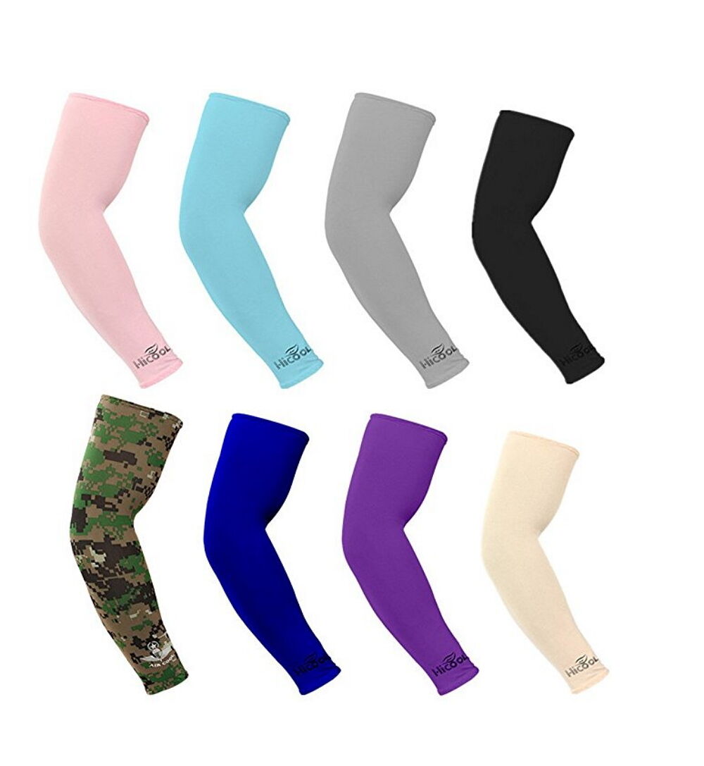 8 Pairs(16 Pieces) Cooling Arm Sleeves Cover Uv Sun Protection Basketball Sport