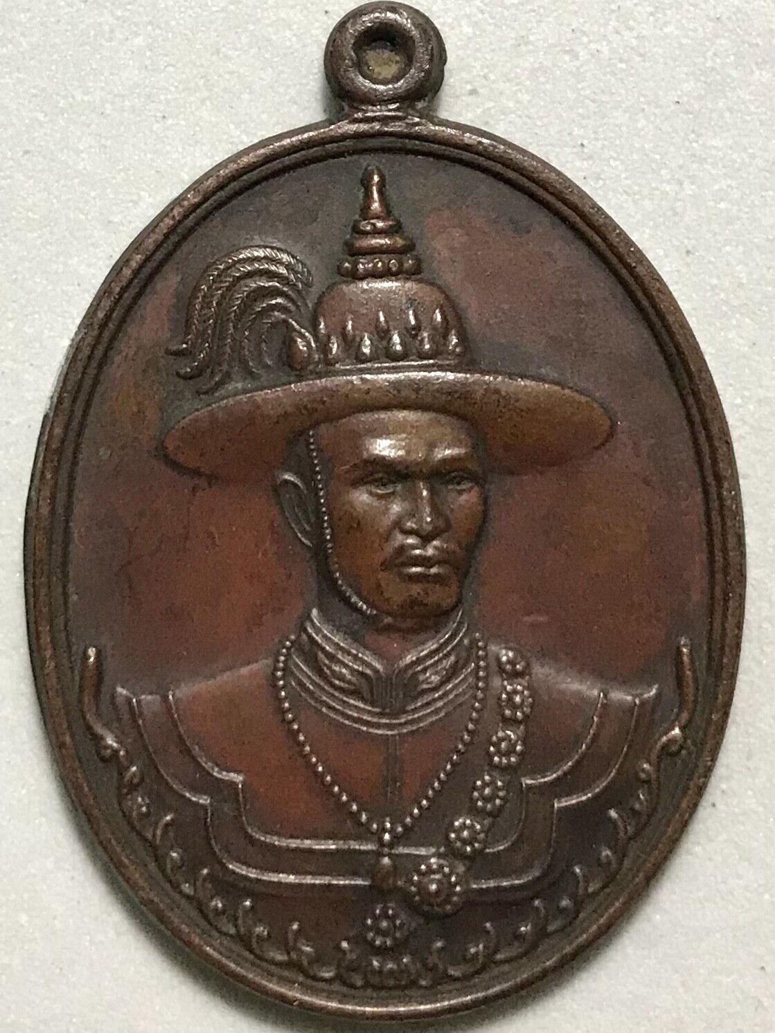 King Taksin Phra Lp Rare Old Thai Buddha Amulet Pendant Magic Ancient Idol#18