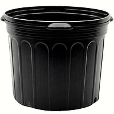 7 Gallon Black Nursery Pots, (qty. 6), Plastic Nursery Greenhouse Container