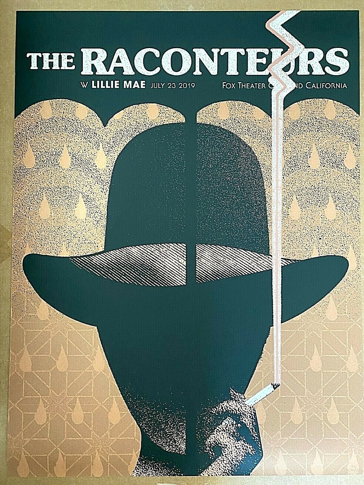 Raconteurs The Fox Theater Oakland Ca 2019 Screen Print Poster #/405 Jack White