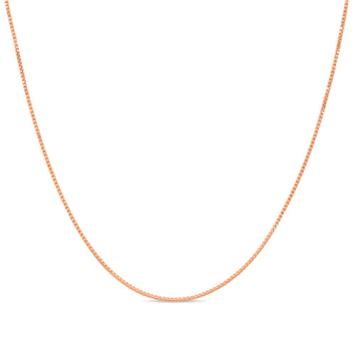 Rose Gold Plated .925 Sterling Silver 1mm Box Chain Necklace 12 - 40 Inches!