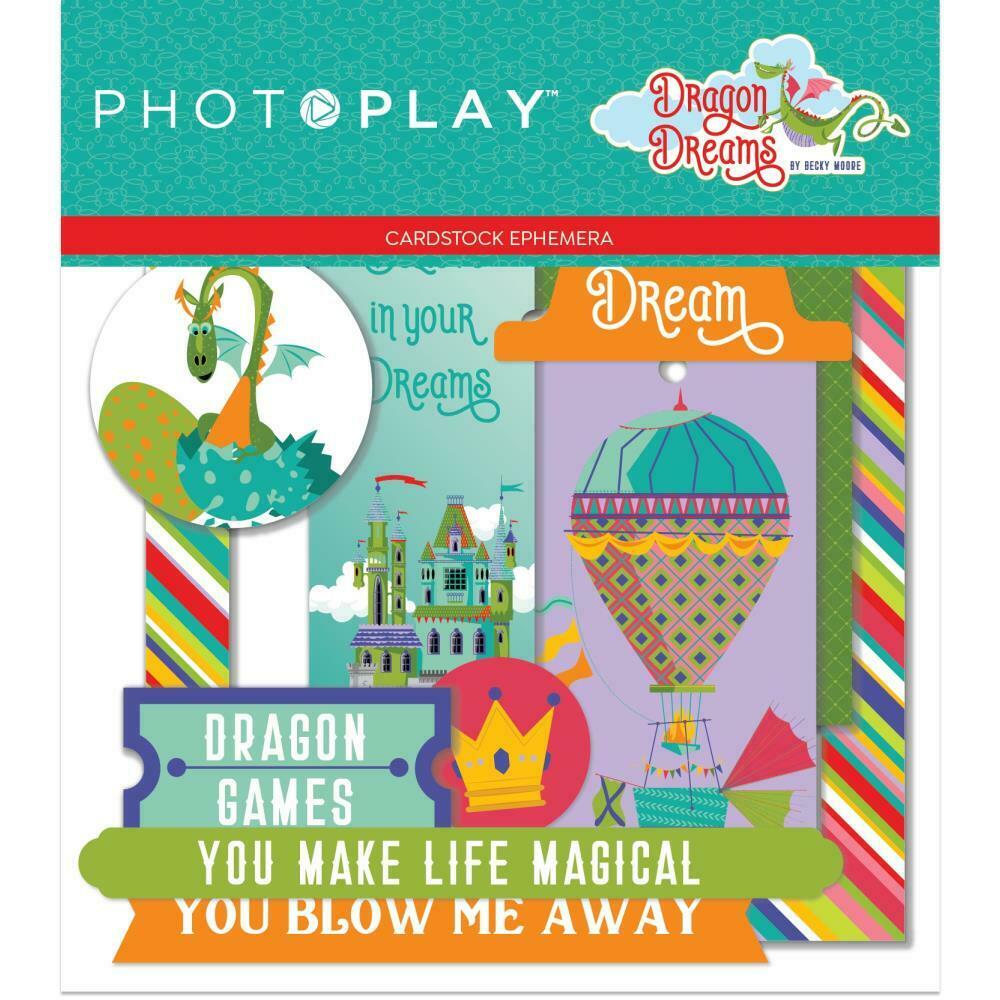 Crafts Ephemera Die Cuts Dragon Dreams Slay Imagine Hot Air Balloon Magical Fun