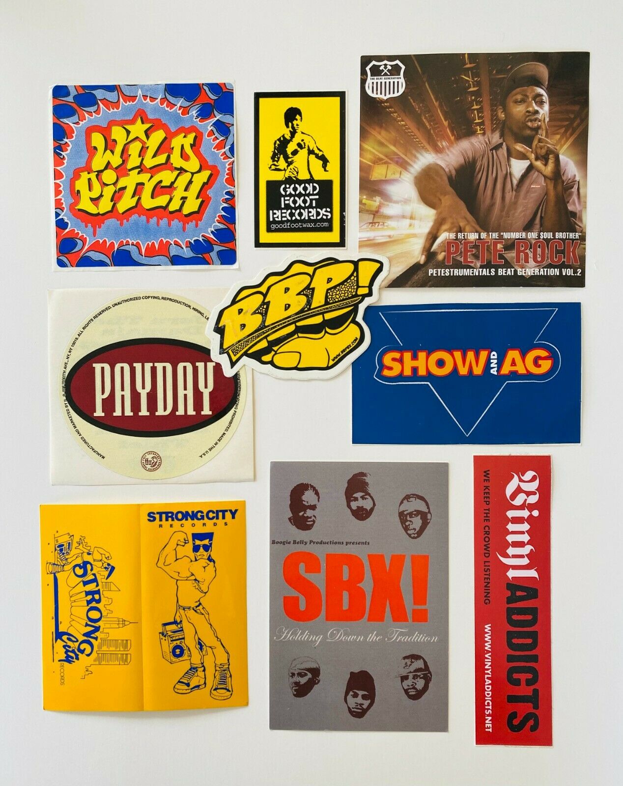 Vintage Rare Hip Hop/ Rap Sticker/ Flyer Lot (ditc/ Pete Rock..)