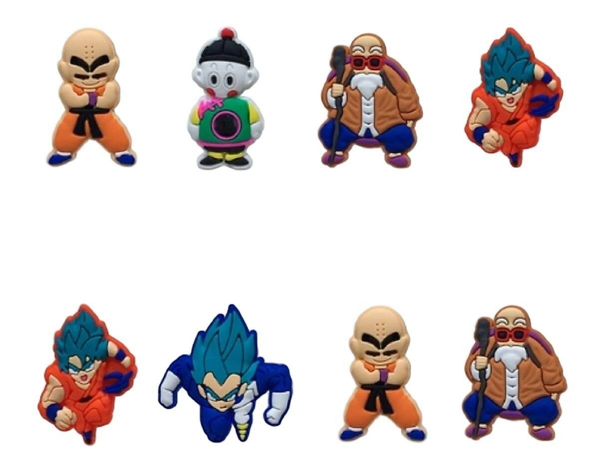 Dragon Ball Z Characters Set Of 8 Fridge Pvc 1" Tall Magnets